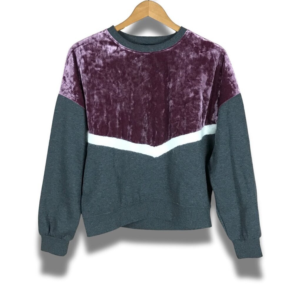 FRESHMAN 1996 Velvet Front Fleece Gray Sweatshirt NWT LARGE